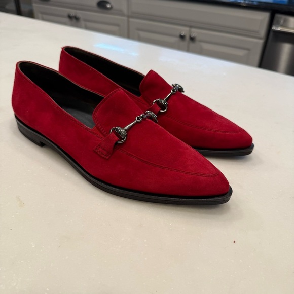 Paul Green Wexler Women’s Red Suede Toe Bit Buckle Loafer Sz 8.5 NEW - Picture 5 of 10